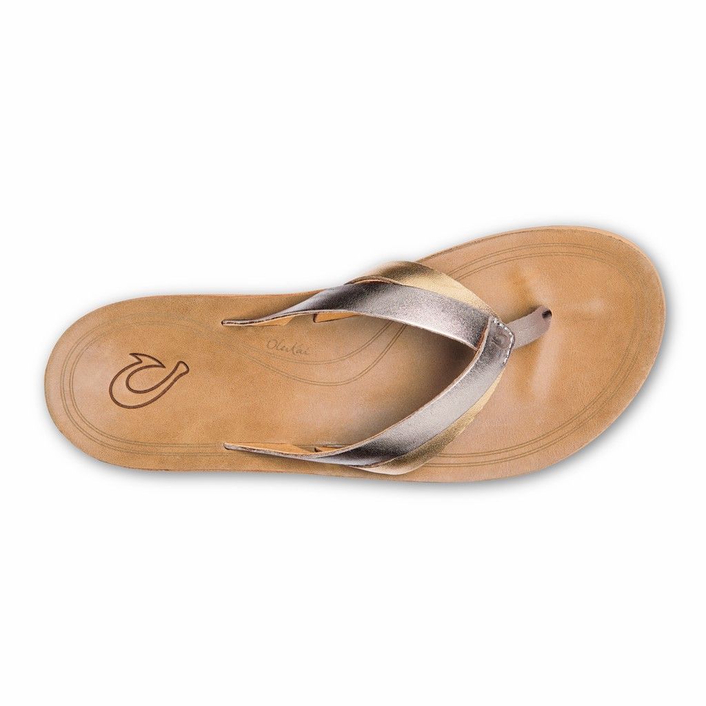 Sandalias Olukai Kaekae - Chanclas Mujer Plateados 20492-531